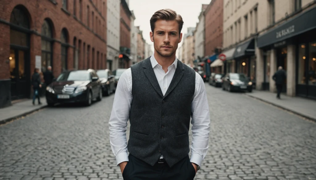 gilet sans manche laine homme